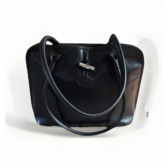 Longchamp Handbags - Vintage x LONG Champ  Black Classic Tote 90s